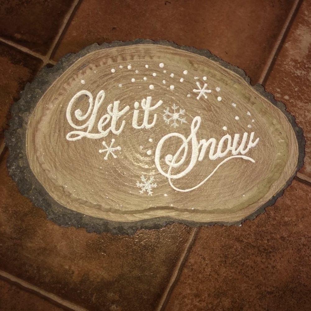 Let it snow glittery sign